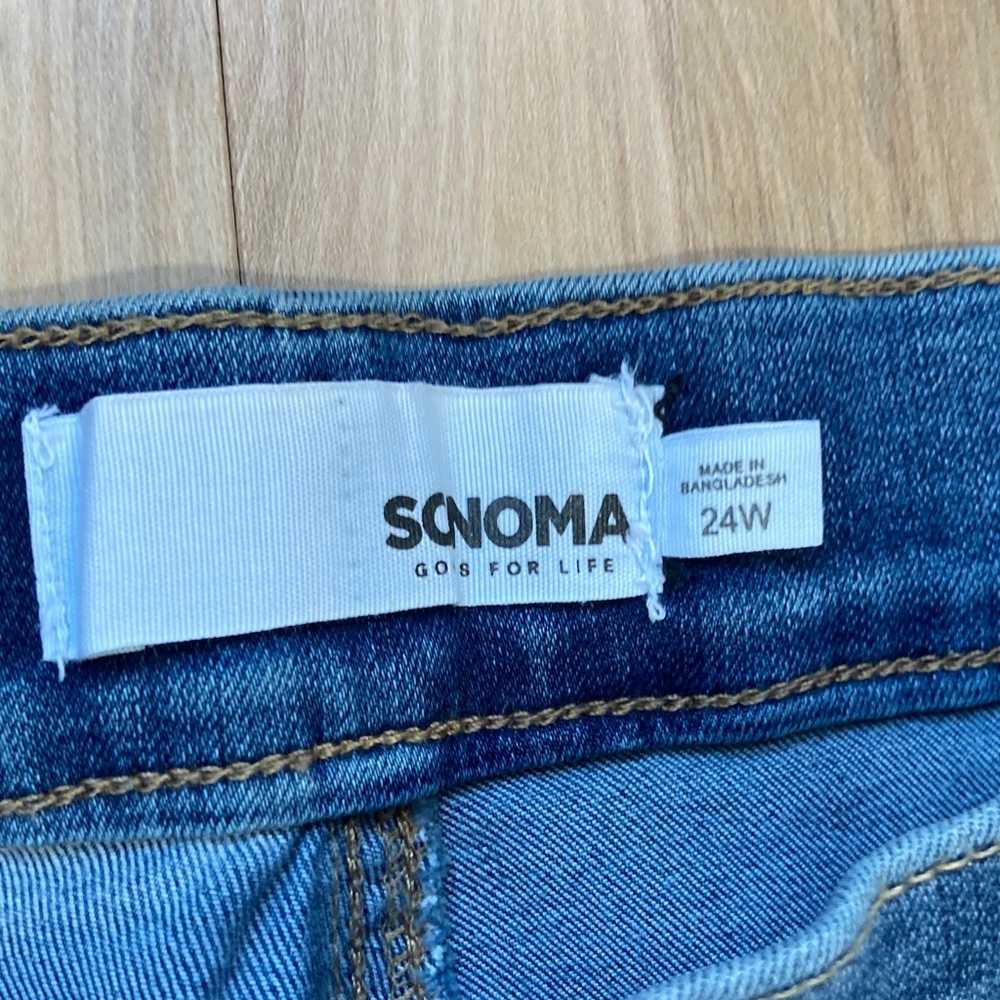 Sonoma jegging pull on faux patch print breathable stretch fabric 24W - Picture 11 of 15
